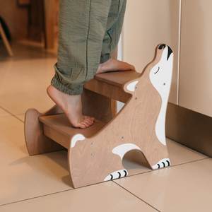 Modern Wooden Step <b>Stool</b> for Kids Bedtime for Farmhouse Decor - Product Image 1