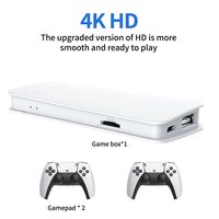Console de Jeu M15 Lecteur 4K Mini Manette Sans Fil 20000 Jeux HD TV Portable Rétro Vidéo 64Go PS1 16 Bits Couleur Support Multi-Joueur
