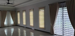 EX09‑SUPER SYSTEM Zebra Exclusive Blind, Stores occultants jour-nuit haut de gamme pour la décoration de luxe des villas et salons - Product Image 5