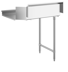 Commercial Stainless Steel Clean Dish Table Left Drainboard Kitchen Workstation With Backsplash Bullet Feet <b>Worktable</b> - Product Image 1