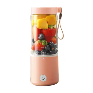 Mini copo de suco elétrico de frutas, copo liquidificador elétrico portátil com capacidade de 420ml para gelo, smoothies, sucos, tamanho pessoal