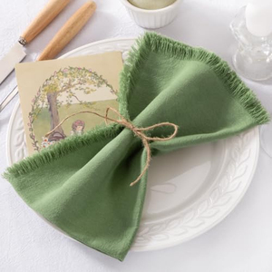 Serviettes en tissu brut carrées, style nordique, coton-lin, 45x45cm, napperons de fête et de vacances, personnalisables, origine Chine - Product Image 2