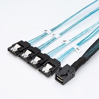 SFF-8643 ke SATAx4 bagian komputer kabel menghubungkan Host ke Motherboard atau RAID Controller Mini SAS Port