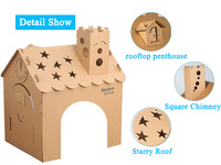 Karton Haus für Kinder Indoor-Spiel, Craft Play Zelt für Kinder Alter 4-8, bunte Burg für Jungen Mädchen Kleinkinder Geschenke