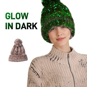 Costume d'Halloween Starlight en tricot personnalisé 2024 Tendance Snood Hat Beanie Fashion Glow in the Dark - Product Image 1