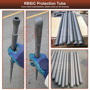 หลอดเซรามิกคาร์ไบด์ซิลิโคนปิดปลายด้านหนึ่ง Si3N4หลอดป้องกันอุณหภูมิ rsic - Product Image 2