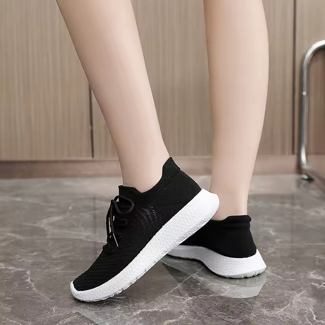 BR005 Wholesale Mesh Breathable Fly-woven Shoes Student Sports and Leisure Women's Shoes Large Size Women's Walking Style Shoes