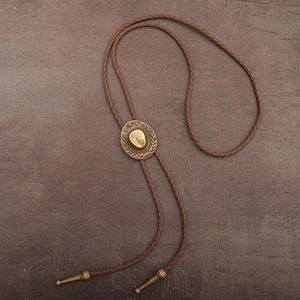 Nuevo Collar de Cuero para Hombre Estilo Polo Vintage 2025, Accesorios para Camisa, Corbata Polo Vaquera Estilo Americano del Oeste, Venta al por Mayor - Product Image 6