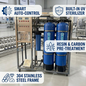 Prix Usine Machine RO Industrielle 1T/H (<span class=keywords><strong>1000</strong></span> LPH) pour Usine de Traitement de <span class=keywords><strong>l</strong></span>'Eau avec Prétraitement Sable de Quartz, Résine Carbone et UV - Product Image 3