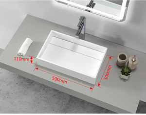 Kkr thiết kế hiện đại khách sạn phòng tắm bồn rửa nhà vệ sinh bề mặt rắn đá nhân tạo chìm với atone Bìa - Product Image 2