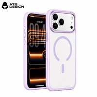 Étui magnétique de luxe mat ATB en gros pour iPhone 17 18 Pro Max, anti-traces de doigts et résistant aux taches
