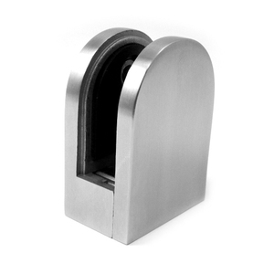 C110137 Abrazadera 45x62 Placa de vidrio 8-12,76 Acero inoxidable AISI 316 Goma satinada y Clip de aluminio Sistema de medición métrica - Product Image 1