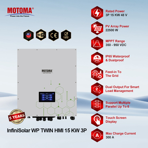 Sistema Solar Híbrido Comercial de 15kW, Trifásico, 48V, 230V, 400V, con MPPT, para Uso Industrial - Product Image 3