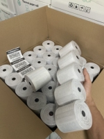 Rollo de papel térmico de alta calidad de 48g, 80mm x 50m, papel de impresión POS directo de fábrica para caja registradora y sistemas POS