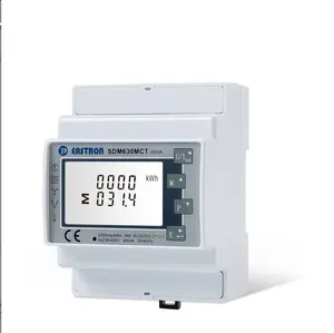 Medidor de electricidad inteligente de crecimiento trifásico SDM630MCT, pantalla LCD digital, medidor de vatios-hora kWh para el hogar, medidor de energía eléctrica