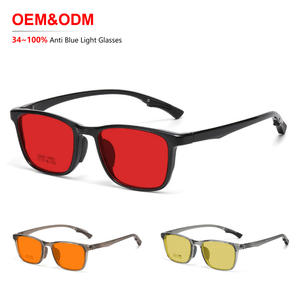 Óculos de Leitura com Lente Vermelha Bloqueador de Luz Azul Óculos Laranja Filtro Anti Luz Azul OEM Óculos Bloqueadores de Luz Azul - Product Image 1
