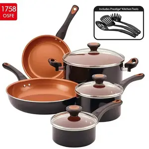 Nhà máy cung cấp tùy chỉnh logo thương hiệu Nhà Bếp Wares bán buôn sang trọng không dính Cookware sets