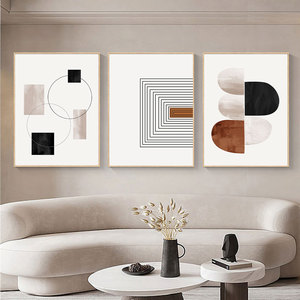 Cuadros de decoración de dormitorio nórdico, arte de línea blanca y negra, impresiones en lienzo, impresiones geométricas, carteles, imagen de pared, decoración de arte abstracto - Product Image 5