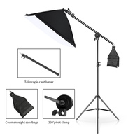 Kit Boîte à Lumière Photo Studio 50x70cm avec Bras Perche et Support