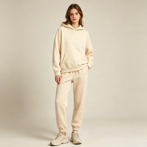 Manufacturers Direct Sales Custom Women Regular Fit Sweatpants and Hoodie Set for Daily <b>Wear</b> - Product Image 6