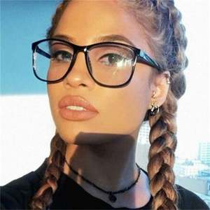 Gafas cuadradas Retro de moda 2019, montura de gafas transparentes para mujer, gafas ópticas para miopía, gafas de lectura negras para mujer - Product Image 1