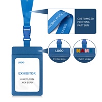 Porte-cartes personnalisé avec votre texte et logo, très grand format, avec cordon de cou, pour événements d'entreprise, grands spectacles, expositions, foires