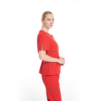 Dentiste Infirmière Medical Scrubs Uniformes Ensembles Vestes À Manches Courtes Jogger Pantalon Broderie Personnalisée Marque Privée Unifiée