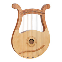 Wholesale 19-String Lyre Musical Instruments Different Shapes Wooden Material Online Selling Music Instrument Accessories
