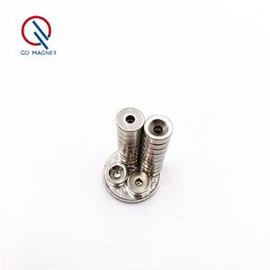 Aimant rond perforé m3/D6mm, 1 pièce, trou 10x4, pour rideau magnétique puissant, boucle, trou rond - Product Image 1
