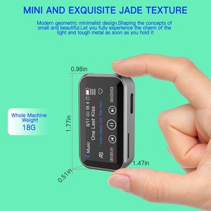 Reproductor de música portátil con pantalla táctil completa de 1 47 pulgadas, compatible con radio FM, lectura de libros electrónicos y formato de audio sin pérdidas, reproductor MP3 sin pérdidas - Product Image 2