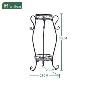 Supports à fleurs en fer forgé en gros pour balcons et salons, supports pour plantes succulentes, supports de plantes en pot sur pied - Product Image 4