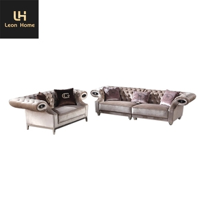 Divano in Velluto Bianco <span class=keywords><strong>Antico</strong></span> Design Italiano, <span class=keywords><strong>Arredamento</strong></span> per Soggiorno, Set di Divani Chesterfield Imbottiti <span class=keywords><strong>con</strong></span> Bottoni - Product Image 6