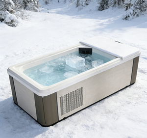 Baignoire à glace commerciale tout-en-un avec système de refroidissement, filtre à eau, ozone et spa de récupération en acrylique - Product Image 1