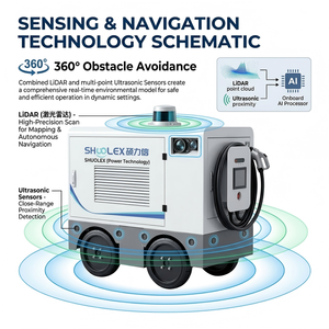 SHUOLEX Nouveau <span class=keywords><strong>chargeur</strong></span> mobile DC pour véhicules électriques certifié CE 30 kW, système de charge robotisé avec stockage de <span class=keywords><strong>batterie</strong></span> LiFePO4 intégré, interface Type 1 - Product Image 2