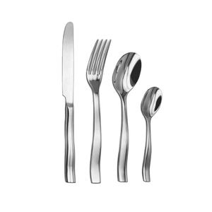 Royal ชุดช้อนส้อมสแตนเลสแบบใช้ซ้ำได้ชุดมีดขอบโค้งมนด้ามจับตัวหนาสแตนเลส - Product Image 1