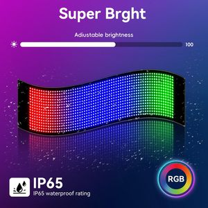 NEMGOME LED Sign For Car Devil Eyes Light Flexible <b>USB</b> 5V APP <b>Control</b> Programmable Scrolling Display Interior Upgrade - Product Image 4