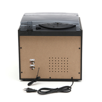 Tout en un sans fil BT double Cassette Jouer de la musique vinyles tourne-disque USB AM FM Radio gramophones anciens