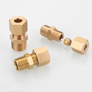 Raccord de tuyauterie en laiton à compression mâle, raccord droit, embout, <span class=keywords><strong>olive</strong></span>, faible résistance à la corrosion - Product Image 5