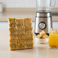 Bulk levering IQF diepvries passievruchtenpuree voor drankenproductie en zuivelingrediënten