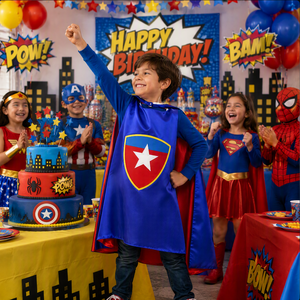 Mantello per Bambini di Halloween, Super Cape, Costumi per Spettacoli di <span class=keywords><strong>Superman</strong></span> e Captain America - Product Image 1