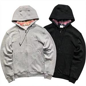 Sudadera con Capucha Estilo Británico Unisex de Forro Polar para Invierno, Bordado de Caballo de Guerra en el Pecho, Tirador de Cremallera Metálico, Logotipo Personalizable - Product Image 1