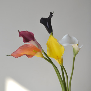 Grandes fleurs artificielles Calla Lily en EVA : Bouquet en silicone doux au toucher pour la décoration intérieure - Product Image 2