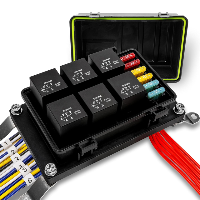 12V DC Auto Waterproof Fuse 5-Pin Relay Box Block & High Quality Waterproof Fuse Box
