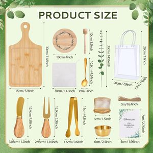 Premios para el Baby Shower: Tabla de Quesos, Utensilios de Acero Inoxidable para Miel, Tarjetas de Agradecimiento y Bolsas de Regalo para Bebés - Product Image 3