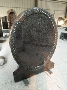 Детская Статуя Ангела полированная похоронная надгробия надгробие с резным черным сердцем - Product Image 4