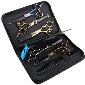 Sac de rangement pour ciseaux de coiffure en cuir Zhen de haute qualité, 6,0 pouces et 7,0 pouces, ensemble de 5 pièces, fabriqué en Chine, sans logo - Product Image 4