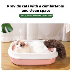 <span class=keywords><strong>Bac</strong></span> à litière pour chat en plastique de grande taille XL avec côtés hauts, écologique et de grande capacité - Product Image 2