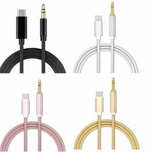 كابل صوت للسيارة 3 أقدام و 1 متر إلى من مرفاع Aux مع شريحة رقمية DAC USB من النوع C إلى من سلك Jack AUX لسيارة smm - Product Image 6