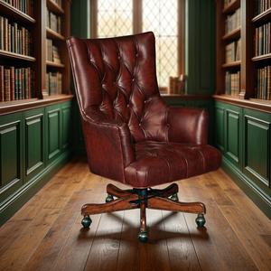 Silla de Oficina Clásica de Madera de Caoba, Muebles Hechos en Indonesia por CV.Dwira Jepara Furniture Indonesia - Product Image 3