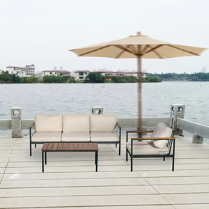 Customized Outdoor <b>Sofa</b> Modern Aluminum Patio Garden <b>Sofas</b> Set <b>Waterproof</b> Couch Villa Hotel Furniture - Product Image 4
